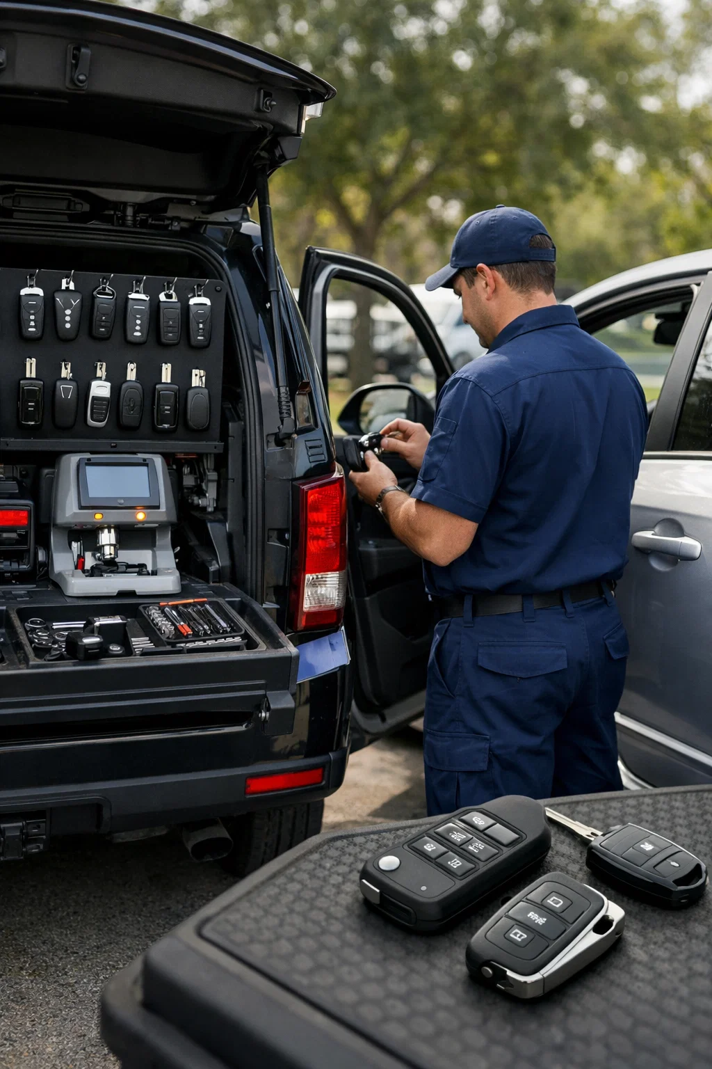 Experienced mobile auto locksmith in Houston TX delivering dependable car key replacement services