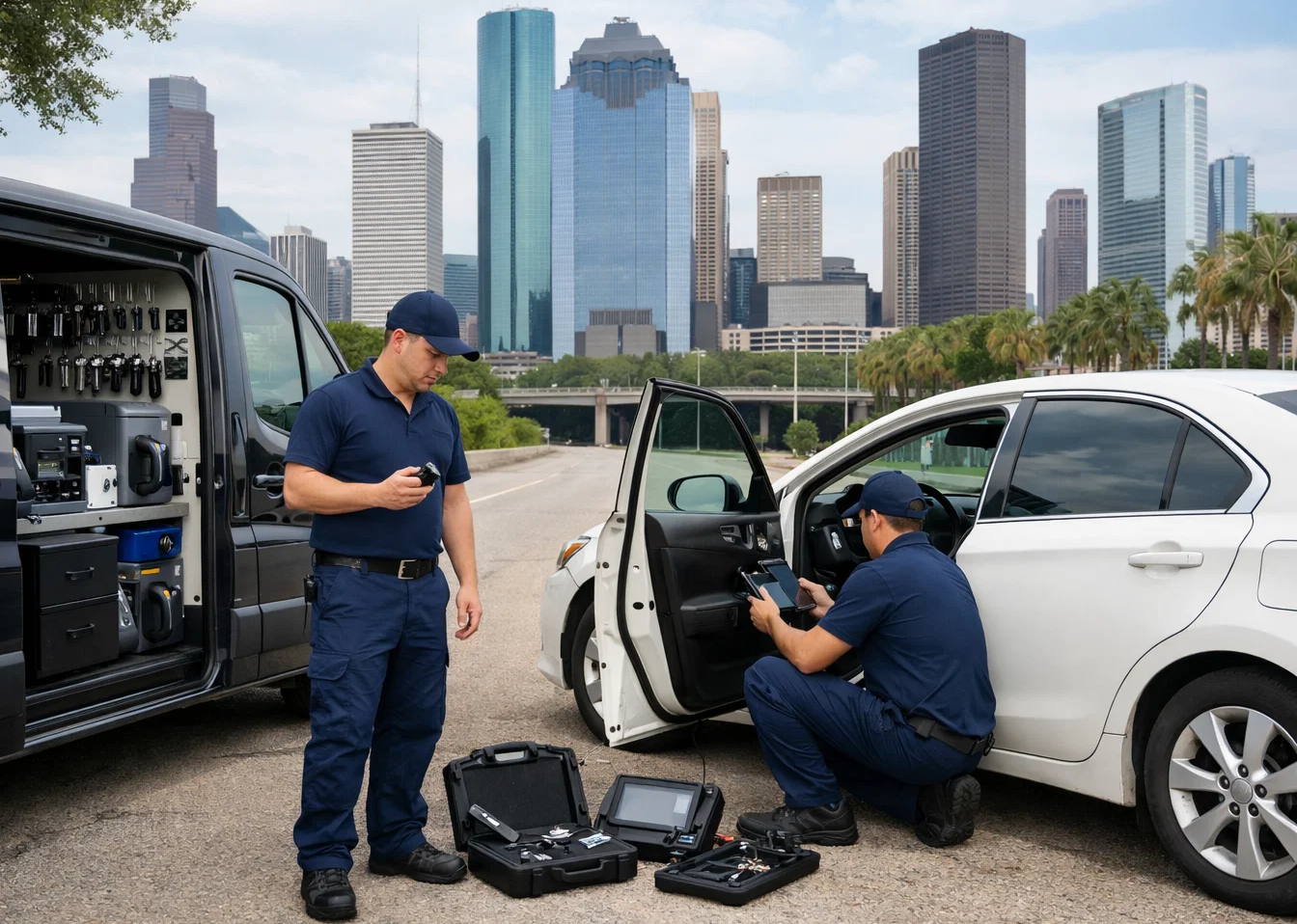 Mobile ignition key replacement service in Houston TX by Lost Car Keys Houston TX