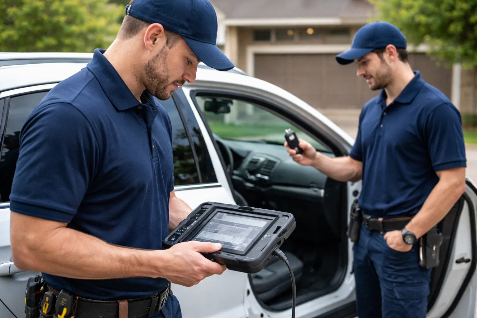 Convenient mobile car key programming service at customer location in Houston TX by Lost Car Keys Houston TX