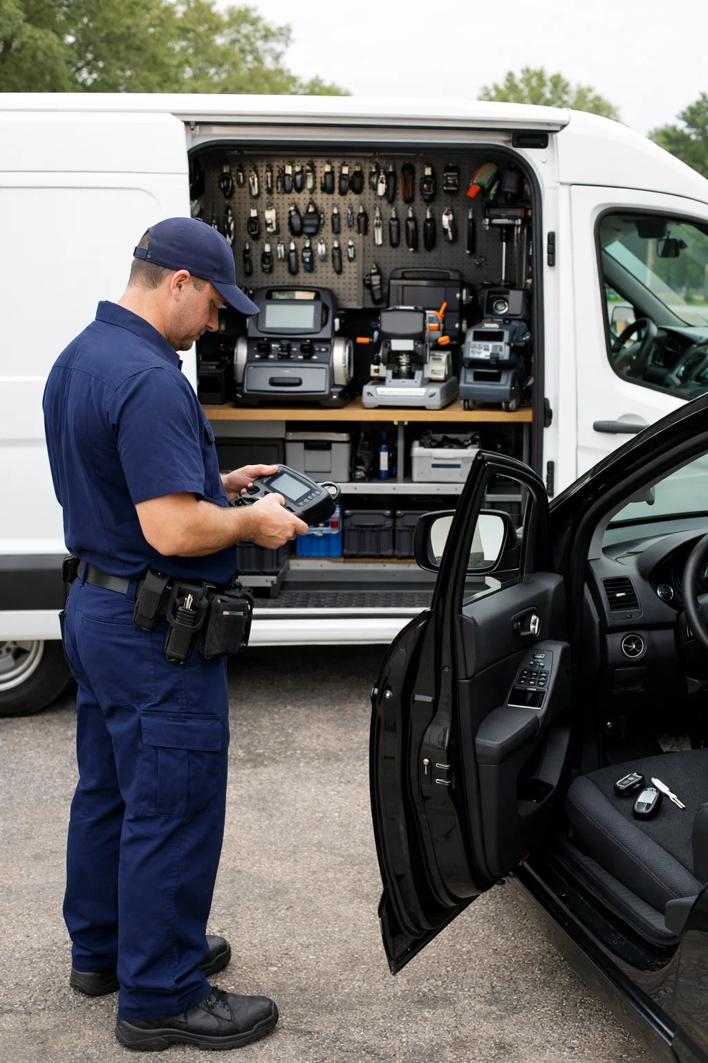 Experienced mobile auto locksmith in Houston TX delivering dependable car key replacement services